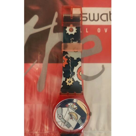 Swatch Watch ROBOBOY GR135PACK Steve Guarnaccia Box HAND SIGNED AUTOGRAPH NOS - Picture 9 of 14